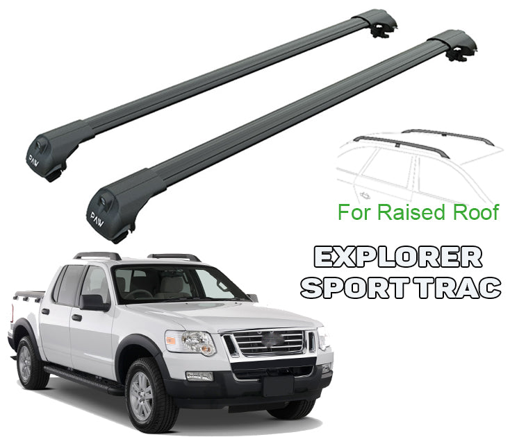 Ford Explorer Sport Trac Roof Rack & Cross Bars Black Color 2006-2010 Ford Explorer Sport Trac Roof Rack & Cross Bars Black Color 2006-2010